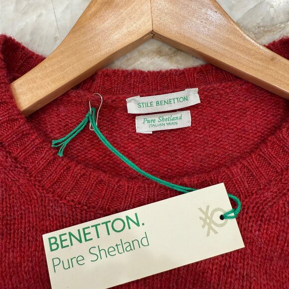 BENETTON Sweater NWT from Germany, Pure Shetland Sheep Wool - Picture 9 of 14